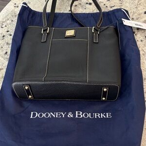 Dooney & Bourke Black Pebble Leather Tote